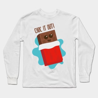 Cute Chocolate Bar | Gift Ideas | Funny Puns Jokes Long Sleeve T-Shirt